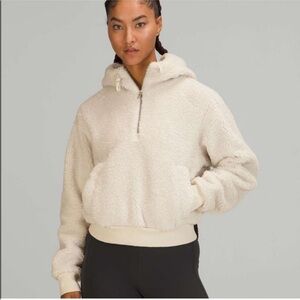 Lululemon White Opal Sherpa half zip